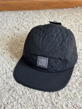 Alpine Design Quilted Black Men's Hat with Front Patch